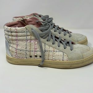 P448 pink high top jack sneaker. High top. Size 40. NWOT.